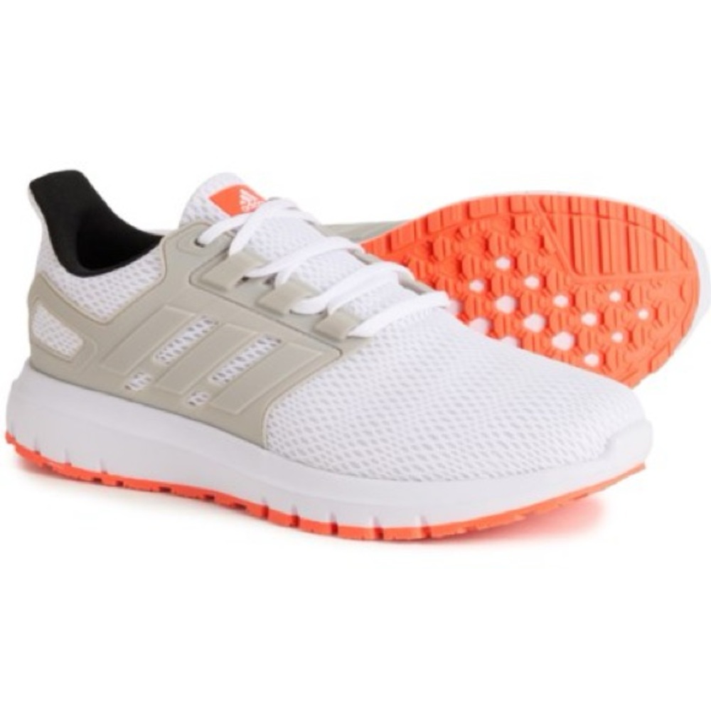 Adidas White and Orange Running Shoes 10